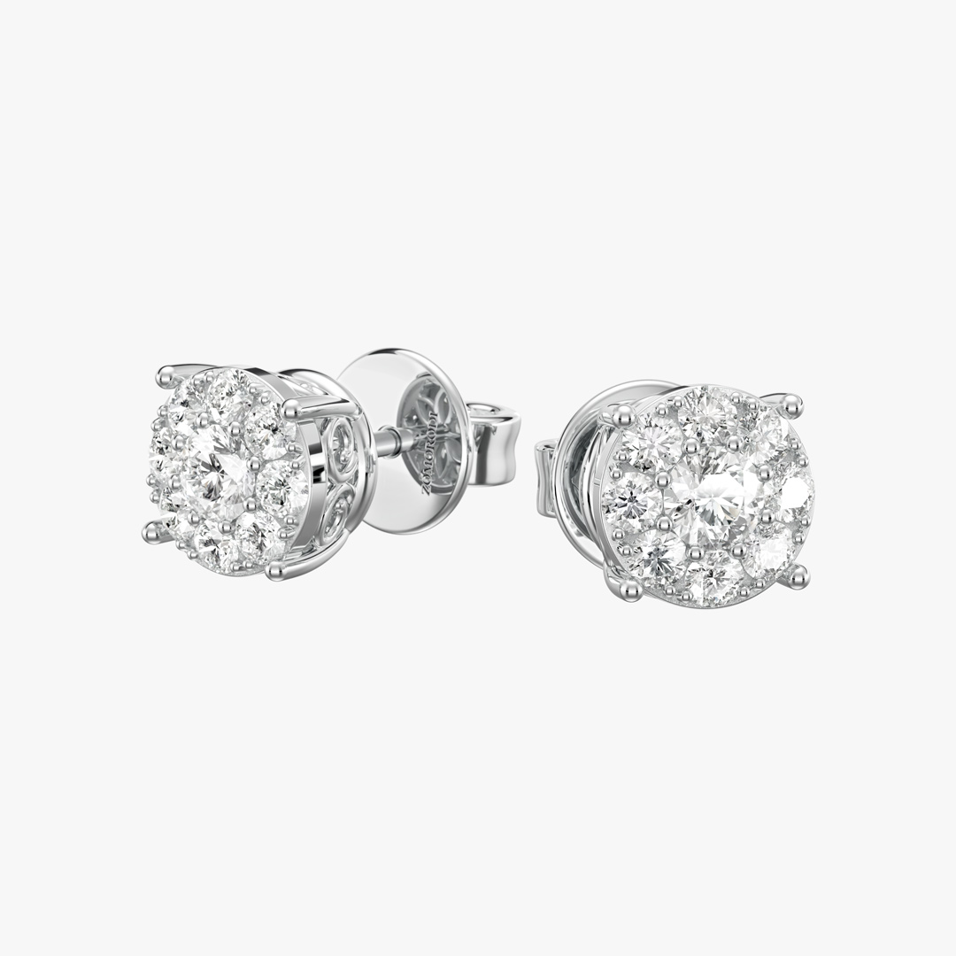 گوشواره جواهر طرح کاملیا